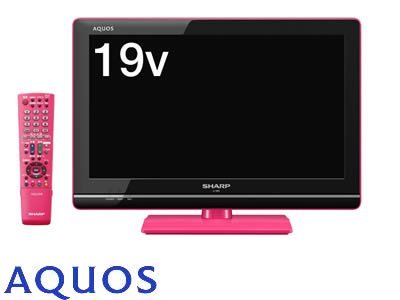 SHARP AQUOS 液晶テレビ LC-19K ピンク 説明書リモコン付き