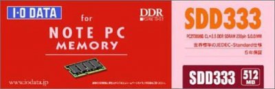 I-O DATA SDD333-512M PC2700 DDR SDRAM S.O.DIMMʡ