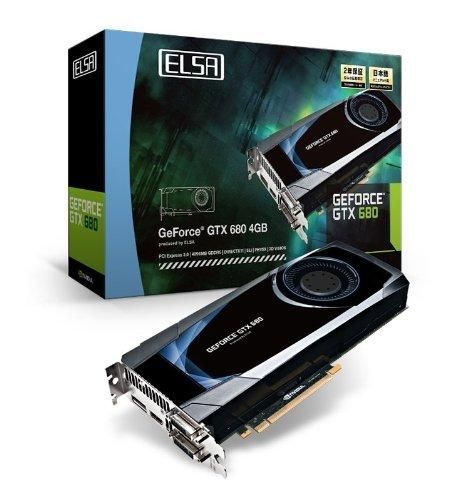 ELSA NVIDIA GeForce GTX680 搭載ビデオカード ELSA GEFORCE GTX 680 4GB 日本正規代理店品 (VD4751) GD680-4GERX【中古品】