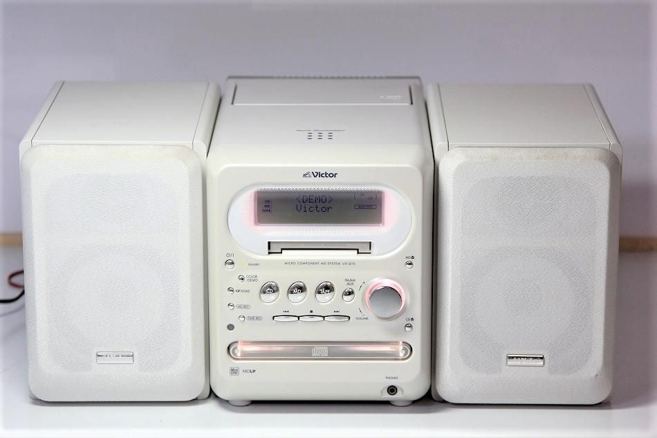 Victor・JVC UX-Q10-PCDカセットミニコンポ中古ジャンク 【別倉庫から 