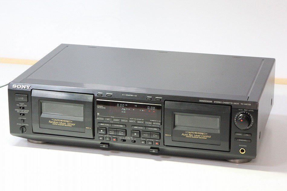 SONY カセットデッキ　TC-WE725 修理品カセットテープ