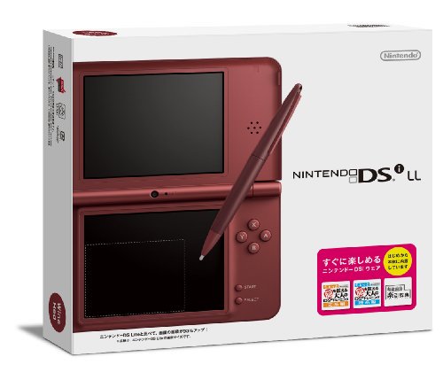 中古・美品】ニンテンドー なさら DSi LL ワインレッド充電器付C07 3246