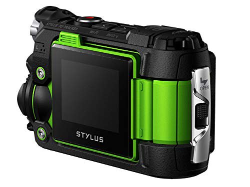 Olympus TG-Tracker Green｜OLYMPUS アクションカメラ STYLUS TG-Tracker グリーン 防水性能30m  耐衝撃2.1m 耐荷重100kgf 防塵 耐低温-10℃【中古品】｜中古品｜修理販売｜サンクス電機