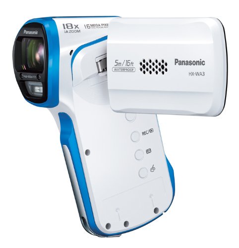 【美品】 Panasonic防水デジタルムービーカメラ HX-WA3 ホワイト