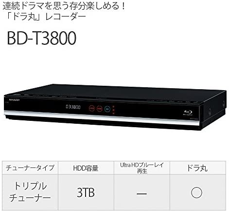 東芝 3TB HDD/3チューナー搭載3D対応ブルーレイレコーダーTOSHIBA REGZA レグザブルーレイ DBR-UTシリーズ DBR-UT309