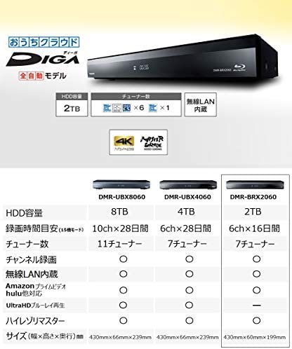 DMR-UCX4060｜パナソニック 4TB 7チューナー ブルーレイレコーダー 全録 6チャンネル同時録画 Ultra HD/4K対応 全自動  おうちクラウドDIGA DMR-UCX4060｜中古品｜修理販売｜サンクス電機