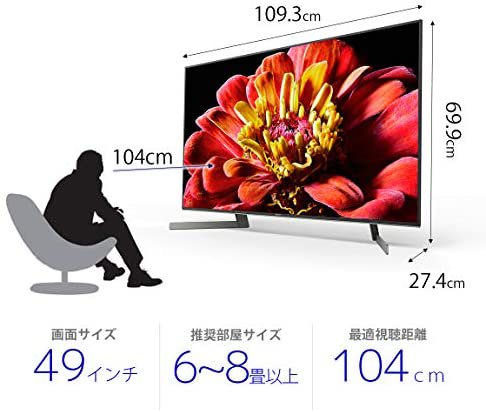 KJ-49X9500G｜ソニー SONY 49V型 液晶 テレビ ブラビア 4Kチューナー内蔵 Android TV機能搭載 Works with  Alexa対応 2019年モデル KJ-49X9500G｜中古品｜修理販売｜サンクス電機