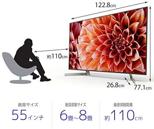 KJ-55X9000F｜ソニー SONY 55V型 4K対応 液晶 テレビ ブラビア KJ-55X9000F  (2018年モデル)｜中古品｜修理販売｜サンクス電機