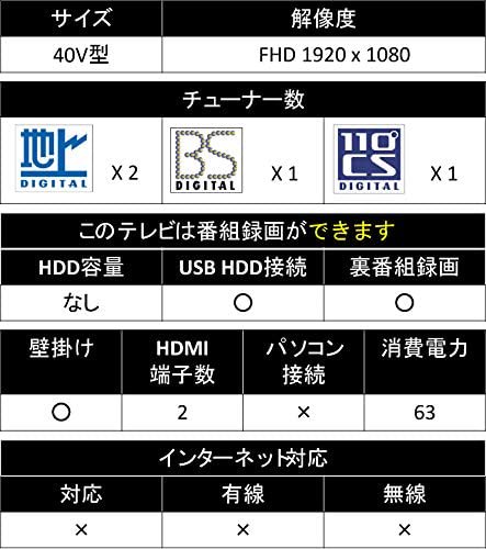 RN-40DG10｜オリオン 40V型 液晶 テレビ RN-40DG10 フルハイビジョン 外付HDD録画対応｜中古品｜修理販売｜サンクス電機