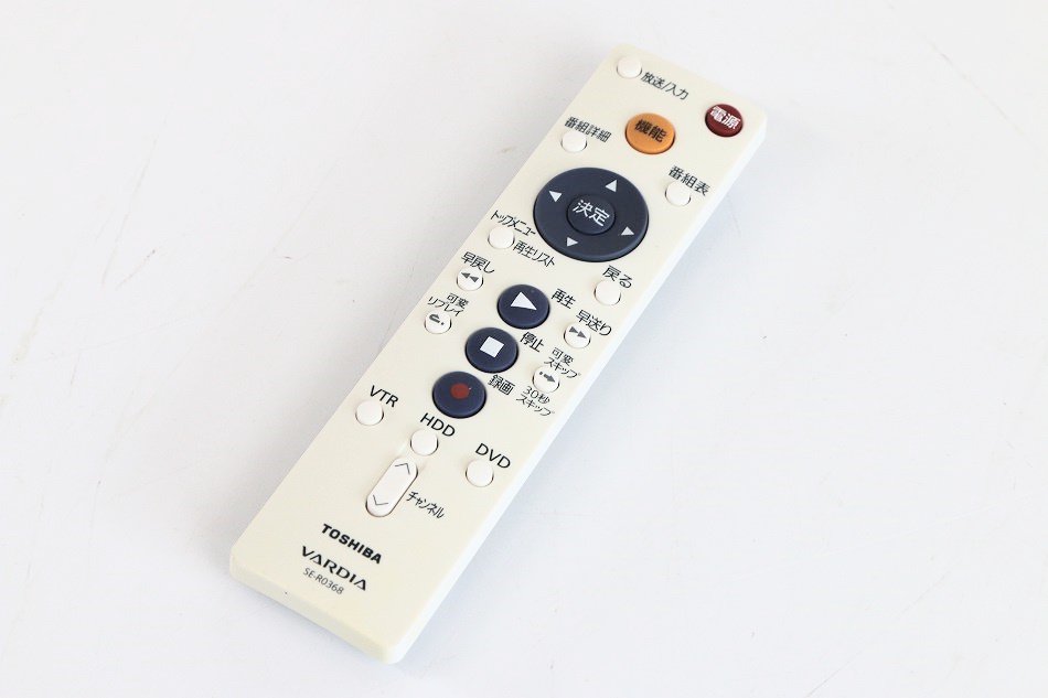 SE-R0368｜東芝純正 HDD＆DVDレコーダー用シンプルリモコン SE-R0368 