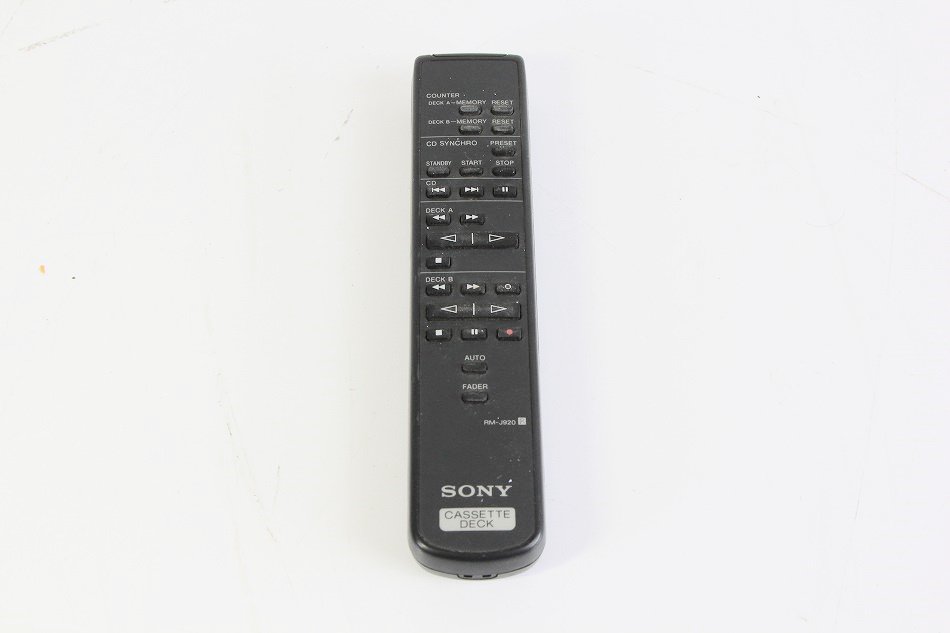 SONY カセットデッキ リモコン RM-J910 CASSETTE DECK 名作 - テレビ
