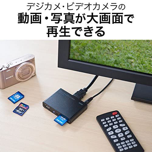 400-MEDI020H｜サンワダイレクト メディアプレーヤー HDMI/RCA出力 USB