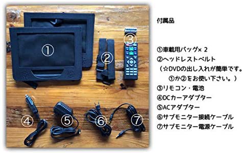 テレビ/映像機器RJ-9WPDVD 9インチ デュアルスクリーンカー DVD - DVD 