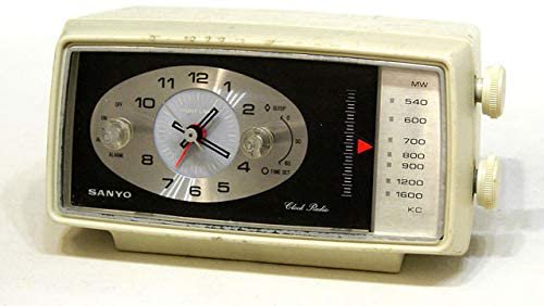6C-T20｜SANYO サンヨー 三洋 6C-T20 ホワイト アナログ時計付MWラジオ