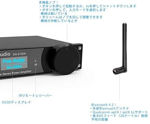Fosi Audio DA-2120A デジタルステレオパワーアンプ Amazon.co.jp: Fosi Audio DA2120A Bluetooth 5.0オーディオ