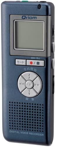 Qriom デジタルボイスレコーダー ブルー VR-PU7021(BL)【中古品】