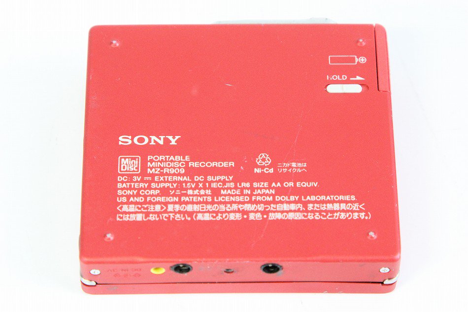 MZ-R909｜SONY ソニー MZ-R909 レッド MDレコーダー MDLP対応 （MD録音再生兼用機/ポータブルMDプレーヤー
