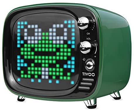 DIV-TIVOO-GR｜Divoom TIVOO レトロTV型モニター搭載 Bluetoothスピーカー [ グリーン  ]｜中古品｜修理販売｜サンクス電機