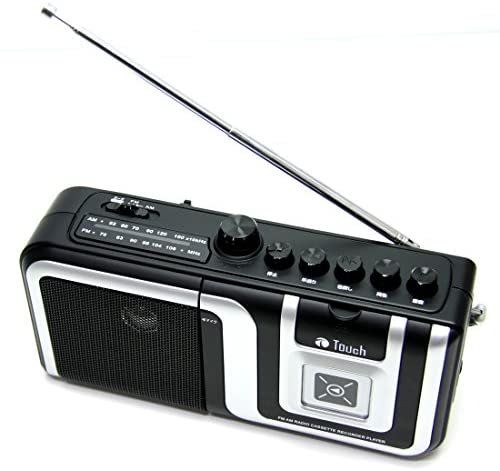 st-056 Touch AM/FMラジオ カセットレコーダー プレーヤー (ブラック)