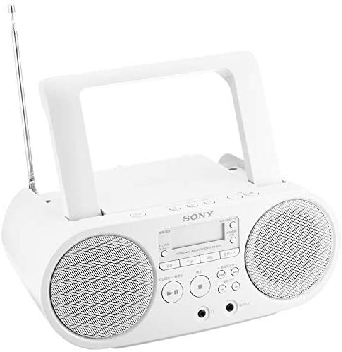 ソニー SONY CDラジオ ZS-S40 : FM/AM/ワイドFM対応 ホワイト ZS-S40 W 