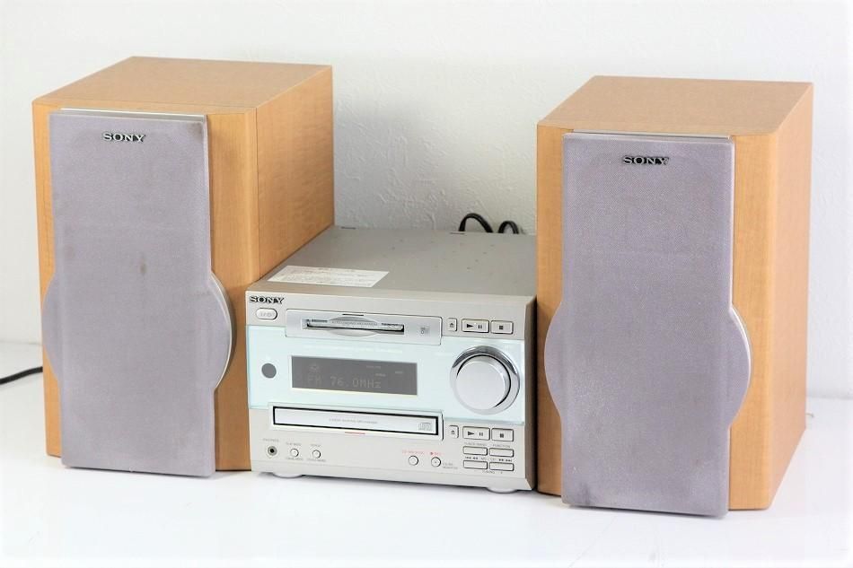 SONY○CD/MDコンポDHC-MD333+カセットTC-TX333動作品○-