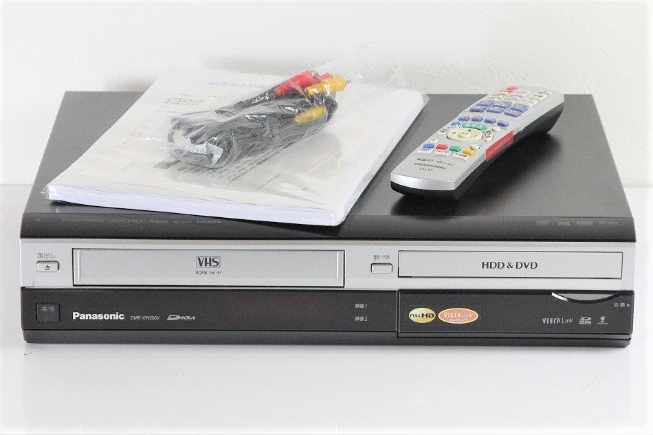 F063 ★美品Panasonic DMR-XW200V VHSビデオ一体型