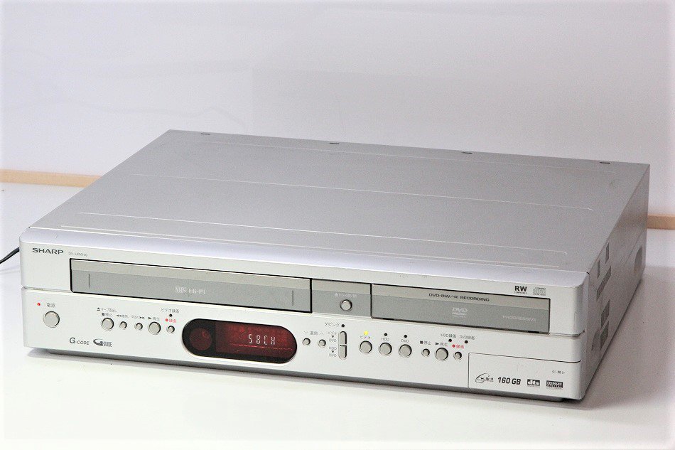SHARP ダビング HDD/VHS/DVDレコーダー DV-HRW35ＤＶＤトレイ開閉〇 