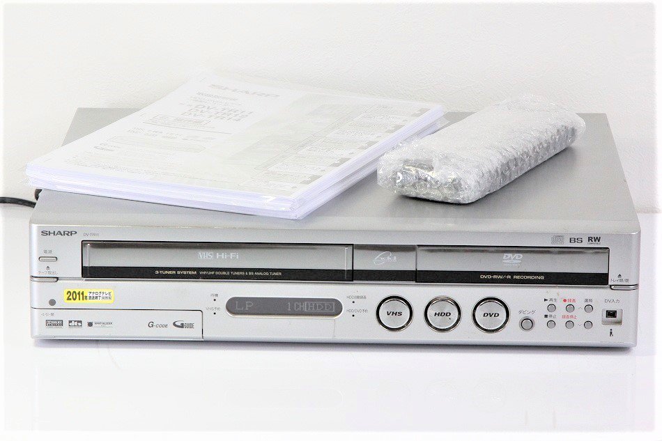 SHARP ハードディスク・DVD・ビデオ一体型レコーダーBSアナログ内蔵 160GB DV-TR11 【中古整備品】