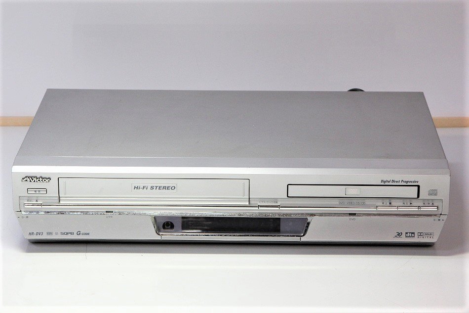 C JVC Victorビクター HR-DV3 ビデオデッキ DVDプレーヤー一体型VHSハイファイビデオ