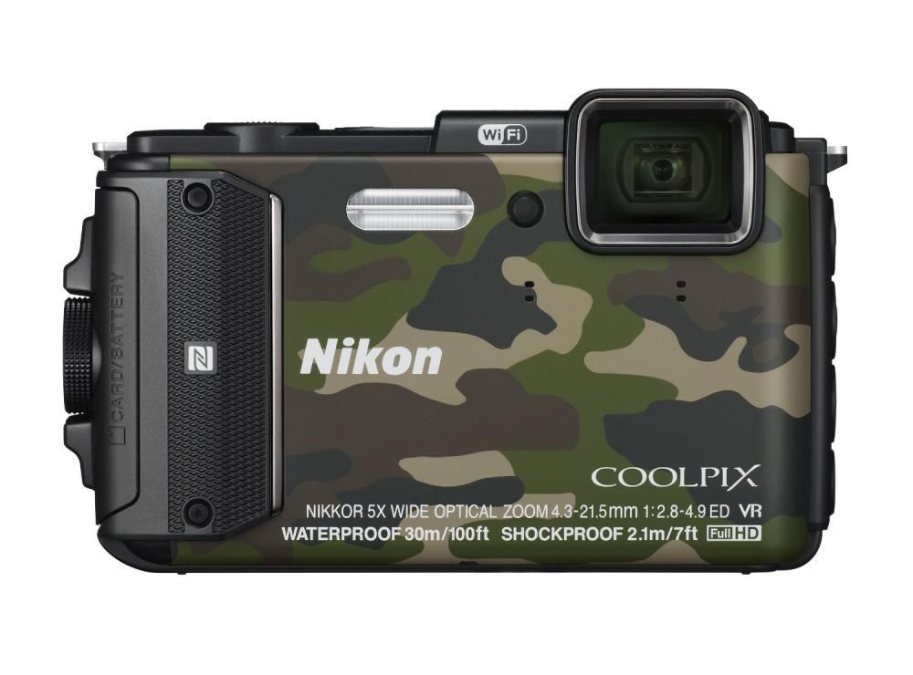 AW130｜Nikon デジタルカメラ COOLPIX カムフラージュグリーン