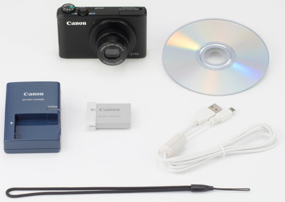 PSS110(BK)｜Canon デジタルカメラ PowerShot S110 約1210万画素 F2.0 光学5倍ズーム ブラック ｜中古品