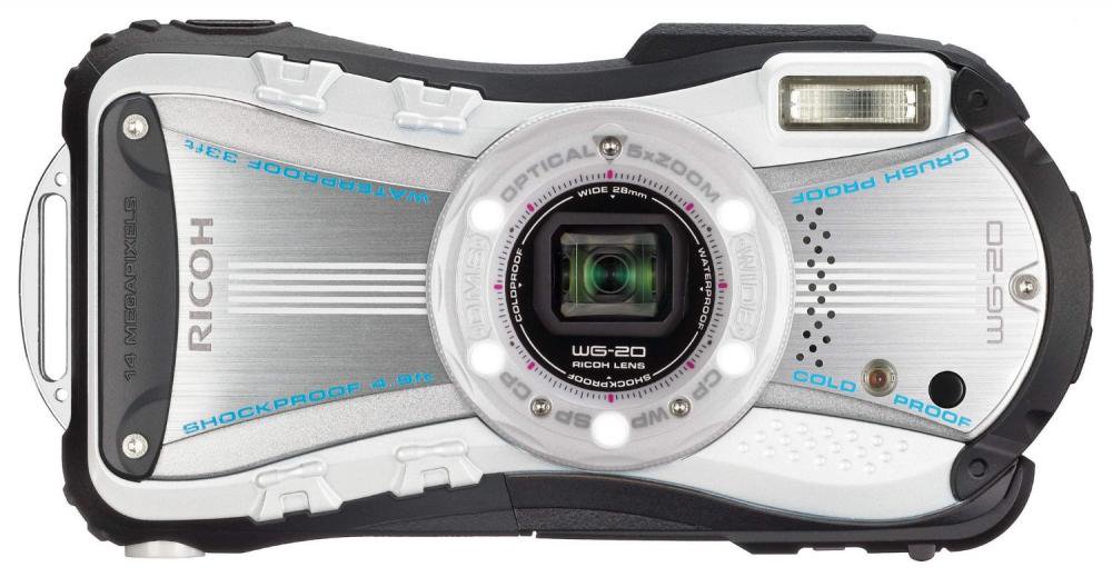 8064｜RICOH 防水デジタルカメラ RICOH WG-20 ホワイト 防水10m耐ショック1.5m耐寒-10度 RICOH WG