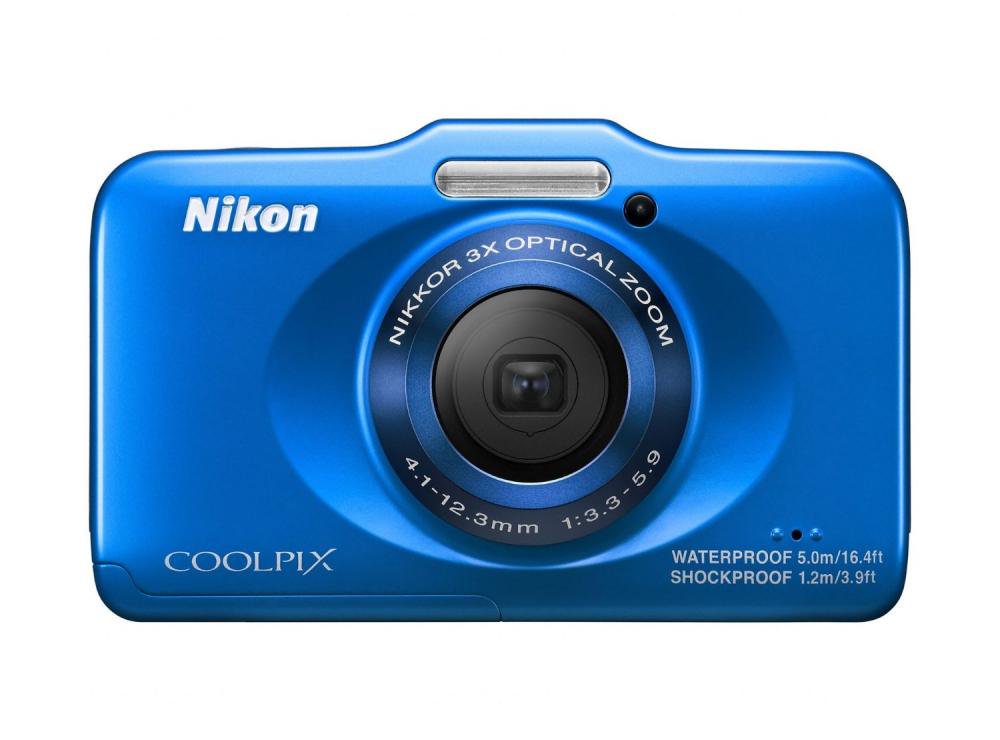 S31｜Nikon デジタルカメラ COOLPIX 防水5m 耐衝撃1.2m ブルー BL 