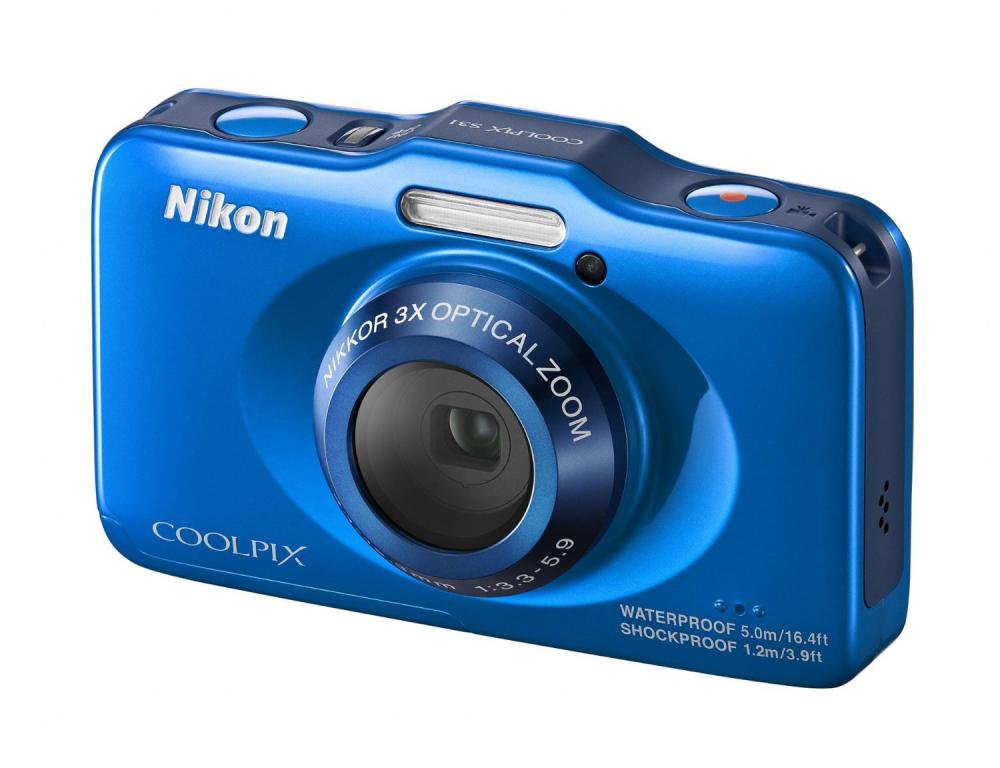 S31｜Nikon デジタルカメラ COOLPIX 防水5m 耐衝撃1.2m ブルー BL 