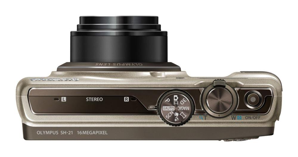 SH-21｜OLYMPUS デジタルカメラ ゴールド 1600万画素 CMOS 光学12.5倍
