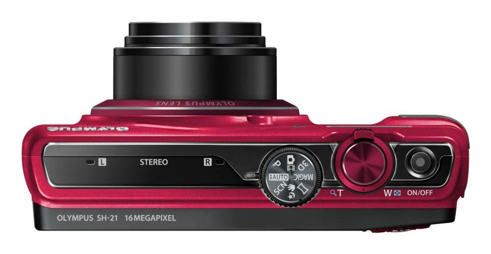 SH-21｜OLYMPUS デジタルカメラ レッド 1600万画素 CMOS 光学12.5倍