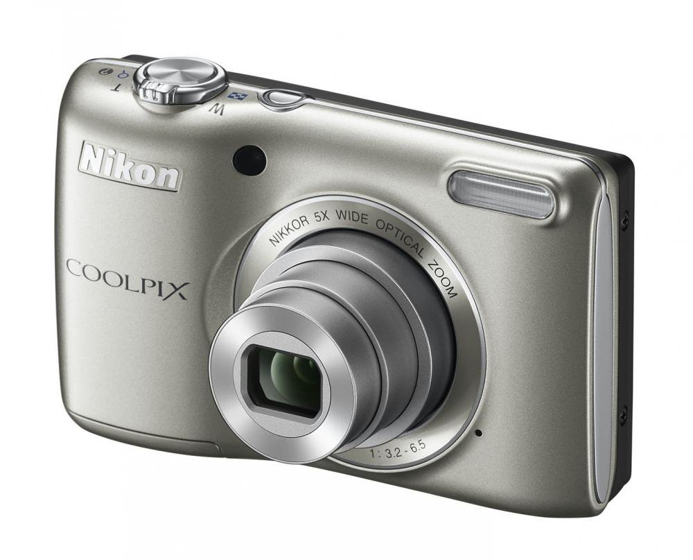 新品即決 NIKON COOLPIX L26 L26 デジカメ シルバー ニコン 電池で動く