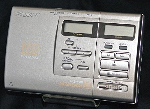 MZ-F40 ｜SONY ソニー シルバー ラジオ内蔵ポータブルミニディスク 