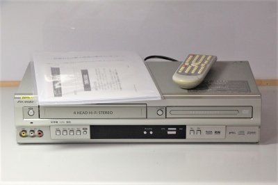 DXアンテナ プログレッシブ出力対応 DVDプレーヤーVHSコンビネーションデッキ DV-140V【中古品】