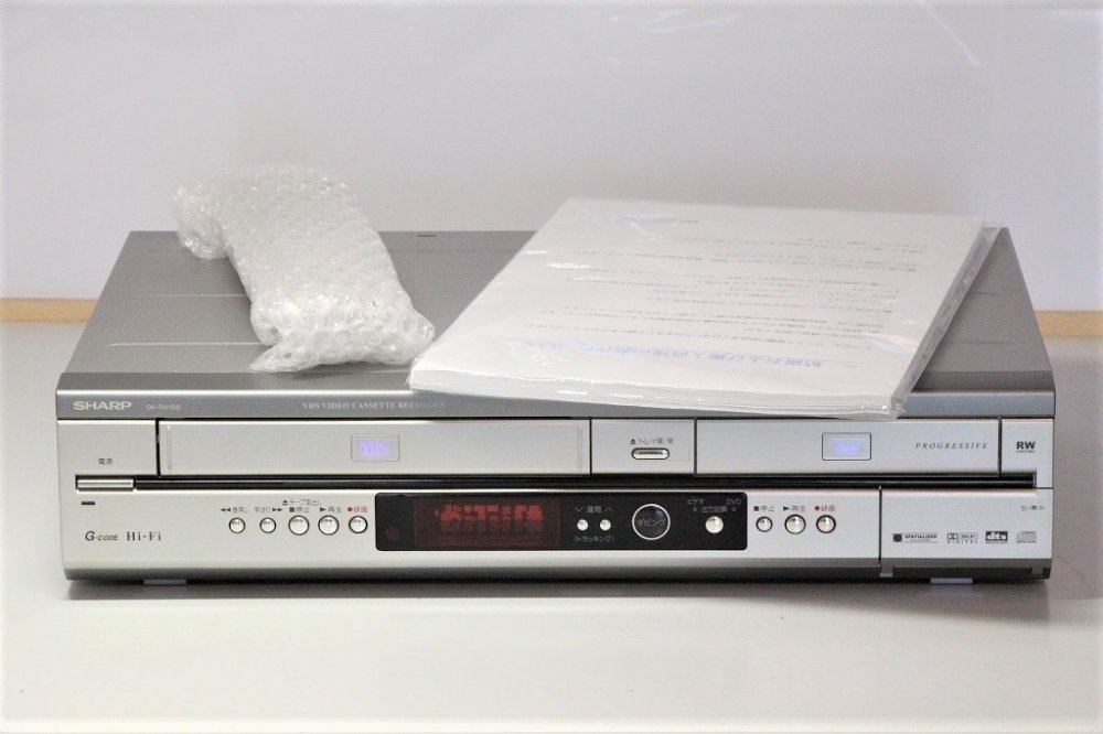 SHARPビデオ一体型DVDレコーダーDV-RW190の完動品・リモコンセット