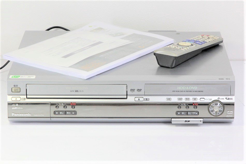 DMR-EH70V｜Panasonic 200GB DVDレコーダー VHSビデオ一体型 DIGA -S ...