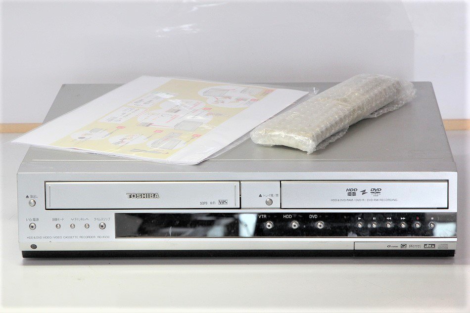 TOSHIBA 東芝 VHS HDD DVDダビング 取説付 リモコン RD-XV34 - 映像機器