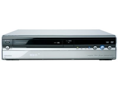 MITSUBISHI 楽レコ 地上・BS・CS110度デジタル内蔵レコーダー VHS一体型HDD400GB DVR-DV740【中古品】