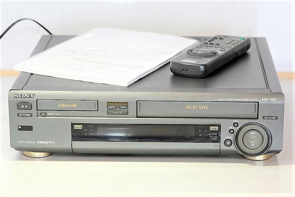 A602(現状、消毒除菌済 、即発送）SONY Hi8+VHSビデオデッキ WV-H4