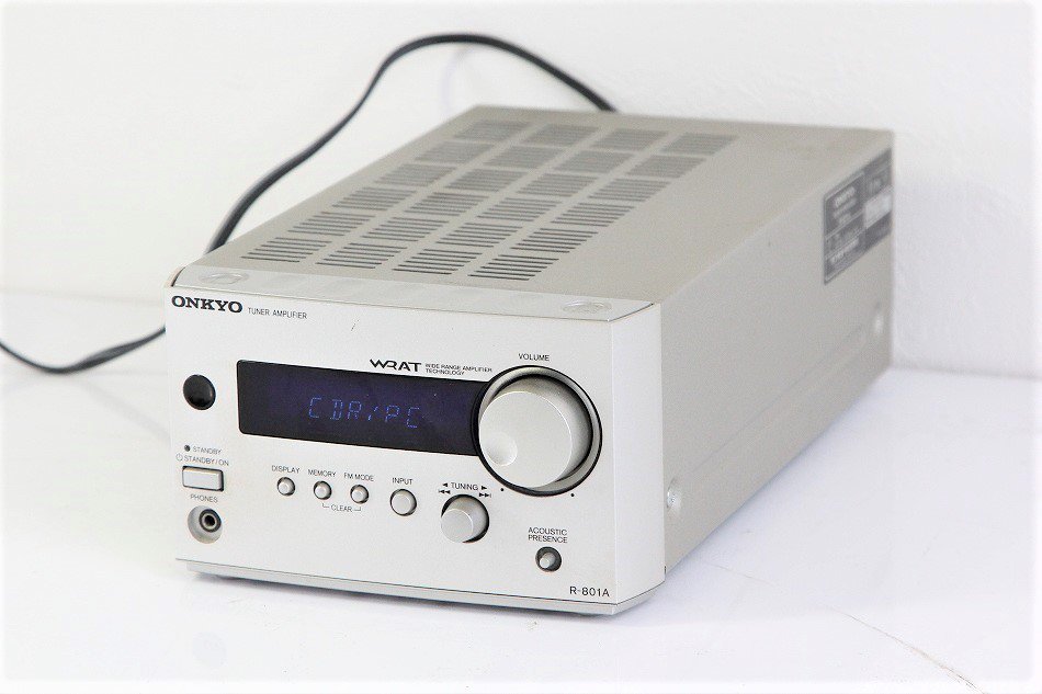 ONKYO INTEC155 FM/AMチューナーアンプ 24W+24W R-801A(S) /シルバー-
