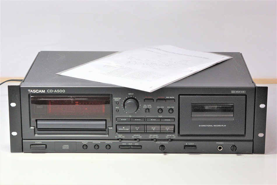 【2点セット】TASCAM　CD-A500　CD　カセット　コンビデッキ