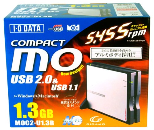 MOC2-U1.3R｜I-O DATA USB2.0/1.1対応 コンパクトMOドライブ｜中古品