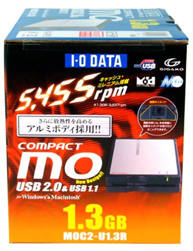 MOC2-U1.3R｜I-O DATA USB2.0/1.1対応 コンパクトMOドライブ｜中古品