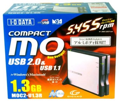 I-O DATA MOC2-U1.3R USB2.0/1.1対応 コンパクトMOドライブ - パソコン