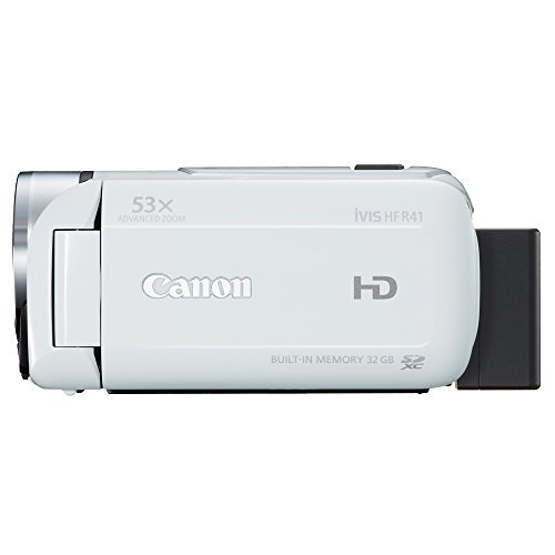 キヤノン iVIS HF R41 ビデオカメラ ホワイト 内蔵メモリー32GB - カメラ